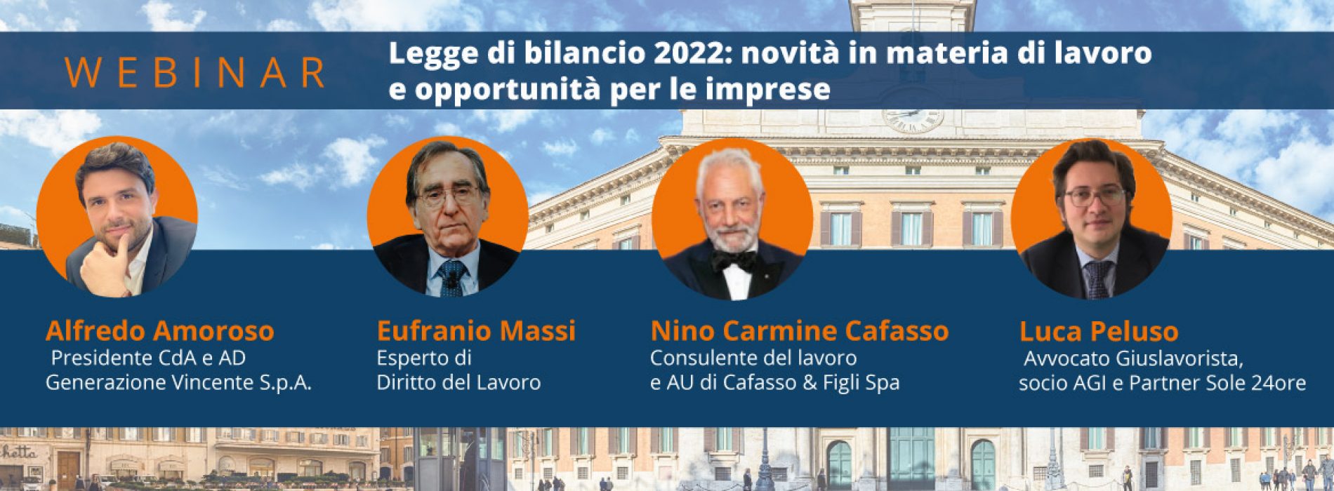 Legge di bilancio 2022: novità in materia di lavoro [Webinar]