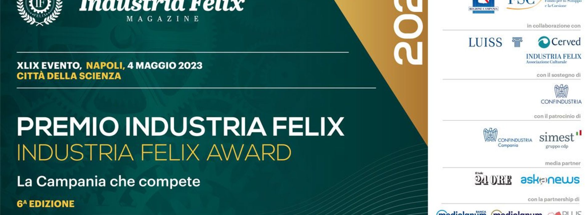 Premio Industria Felix: a Generazione Vincente l’Alta Onorificenza di Bilancio