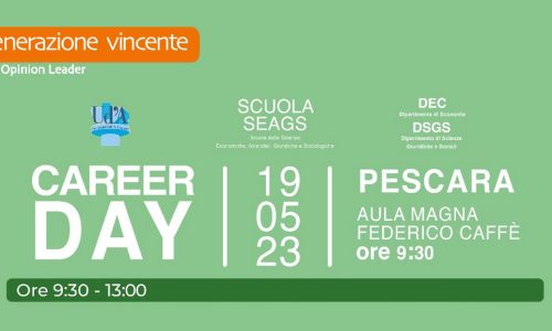 Career Day all’Università di Pescara: Generazione Vincente partner dell’evento