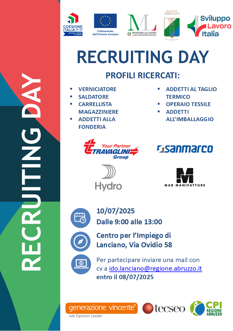 Locandina Recruiting Day Atessa 1 Locandina Recruiting Day Atessa 1