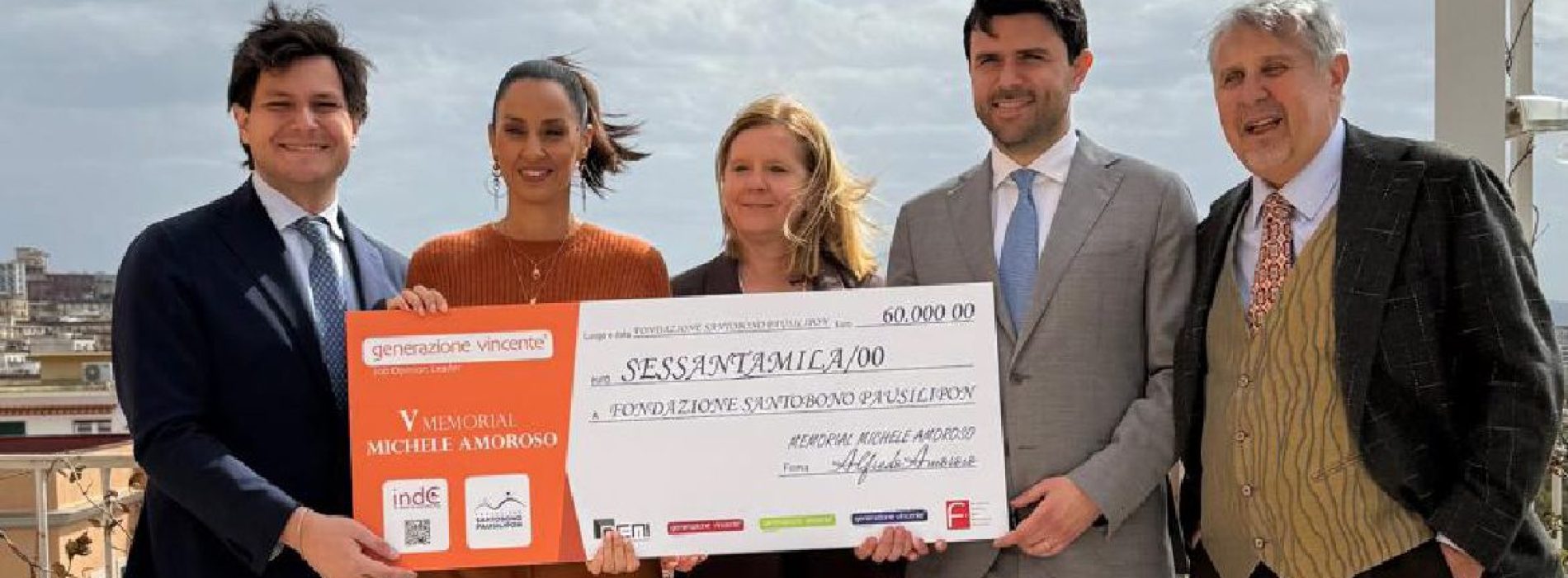 Consegnato il ricavato del V Memorial Michele Amoroso alla Fondazione Santobono Pausilipon ETS