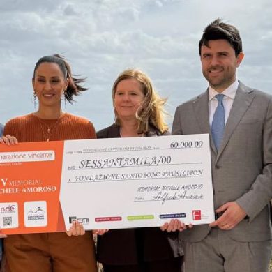 Consegnato il ricavato del V Memorial Michele Amoroso alla Fondazione Santobono Pausilipon ETS