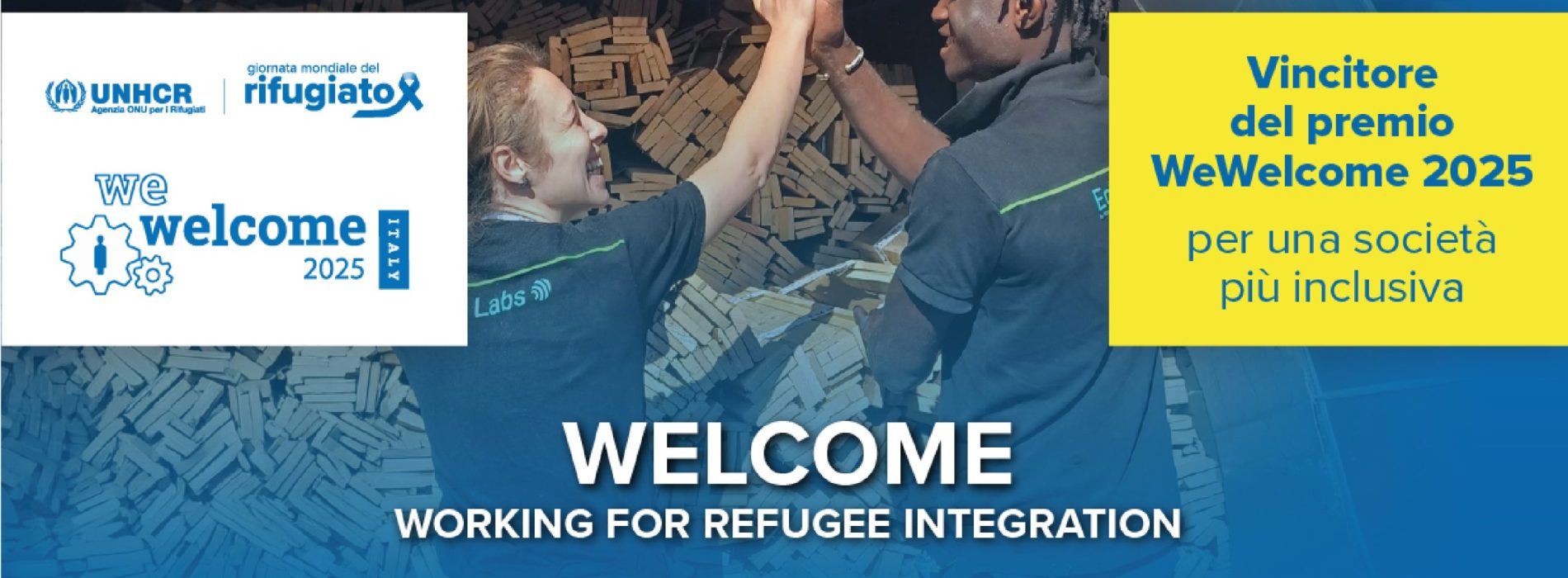 Generazione Vincente premiata da UNHCR con Welcome 2025