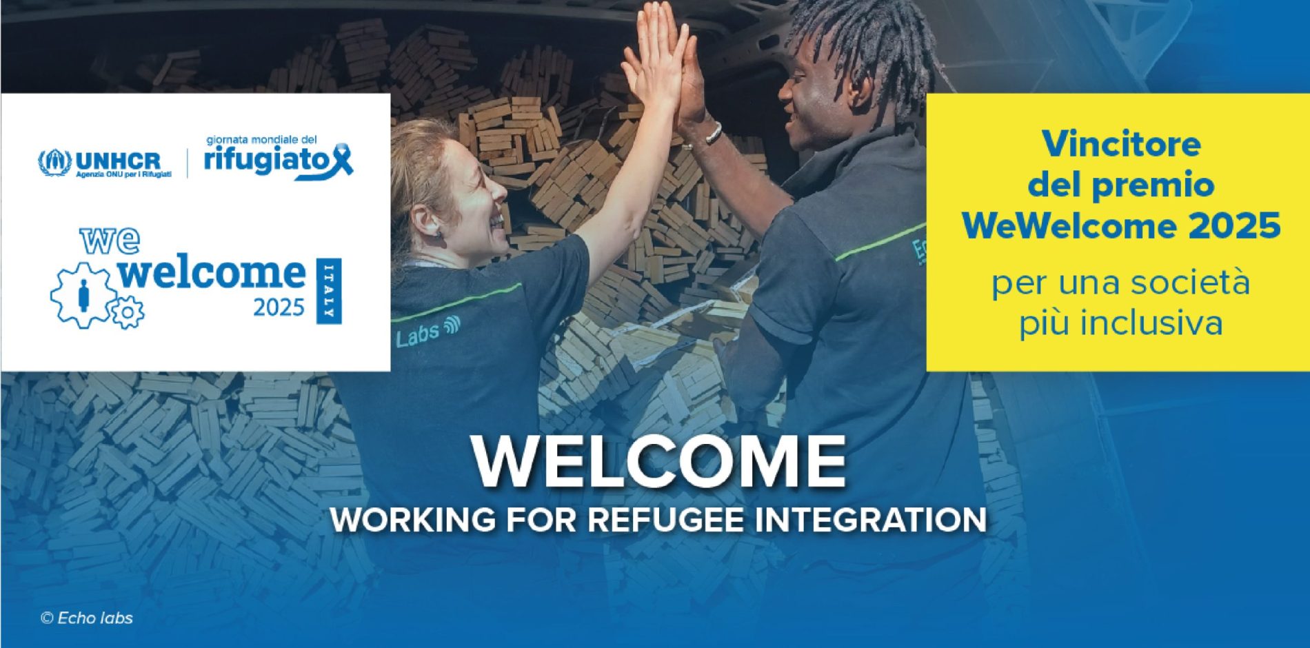 Generazione Vincente premiata da UNHCR con Welcome 2025