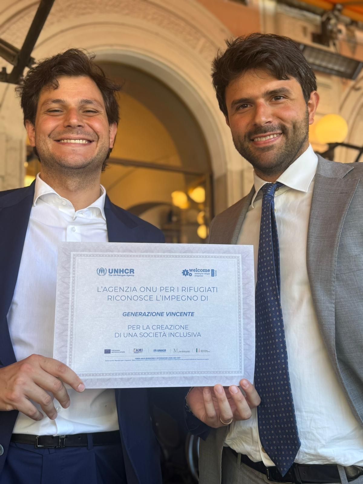 premio_welcome_unhcr_alfredo_andrea premio_welcome_unhcr_alfredo_andrea